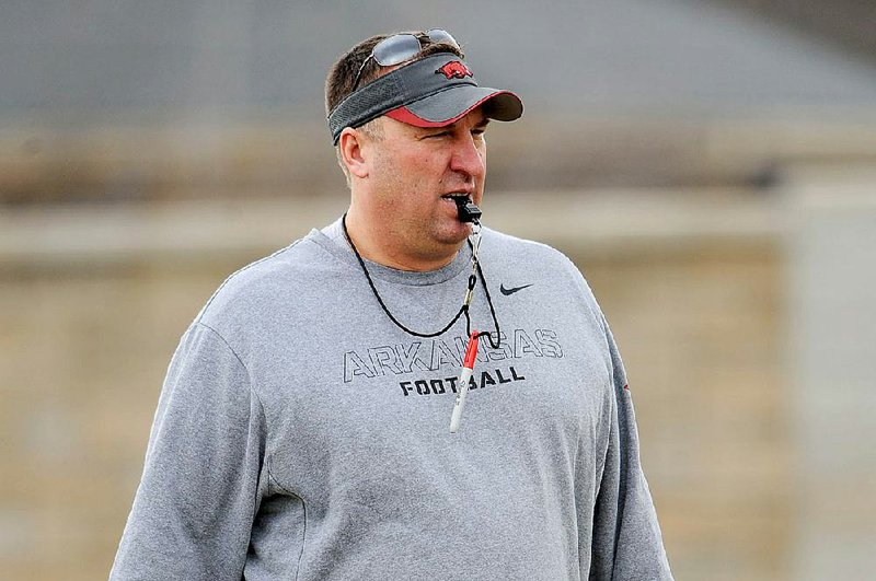 Arkansas Coach Bret Bielema is devoting more time in practice to working on the passing game of new offensive coordinator Dan Enos.