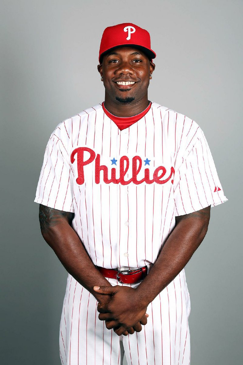 Ryan Howard (6) of the Philadelphia Phillies poses during Photo Day on Monday, February 18, 2013 at Bright House Field in Clearwater, Florida. 