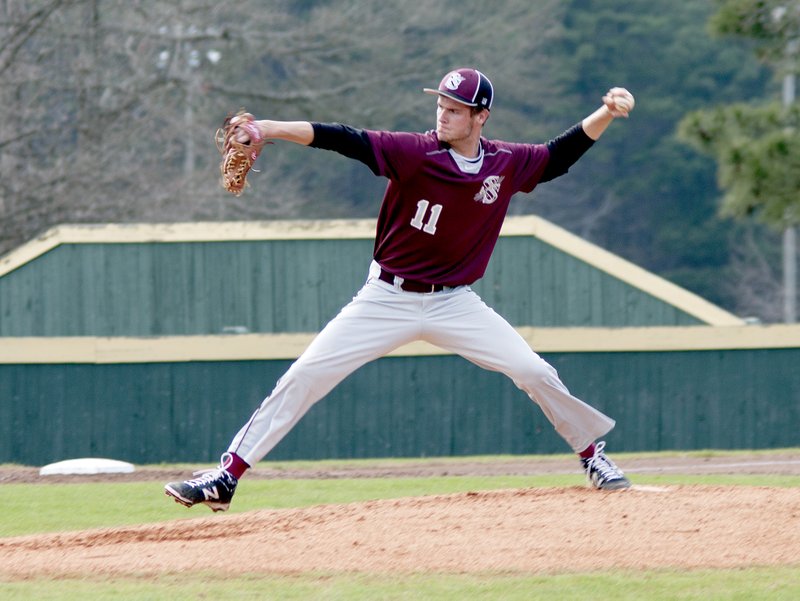 Photo courtesy of the Saline Courier Siloam Springs senior left-hander Raiff Beever has a 3.50 ERA in six innings of work so far for the Siloam Springs baseball team. The Panthers are scheduled to play Thursday through Saturday in the 26th annual Willard (Mo.) Lead-Off Tournament.