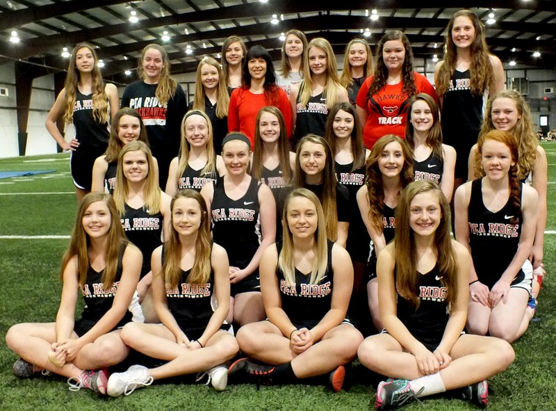 Jr. Lady Blackhawks Track includes Samantha Bott, Cailey Bowie, Alayna Brown, Breanna Brungardt, Kynley Burton, Jade Buttry, Stephanie Chase, Hollyn Davis, Shelby Dunlap, Ellie Ewald, Jessica Forest, Mac France, Shae Gilbertson, Reese Greene, Ashlynn Humphrey, Aurora Hupp, Makayla James, Bailee Johnson, Shelby Lazar, Emily Loewe, Madison Maguire, Karissa Martinez, Kadense McDonald, Mackenzie McTier, Meredith Mitchell, Cassidy Mooneyhan, Kimberly Ortiz, Chelsea Pederson, Madison Pitts, Porscha Polanowski, Vittoria Polanowski, Kira Rhinehart, Destiny Roughton, Belle Rowlee, Kailyn Shackleford, Mackenzie Shirley, Darien Smith, Emma Stein, Mariah Thomas, Nicole Turner, Johanna Vanaman, Elizabeth Williams and Kieleigh Williams. Coach is Anya Bruhin.