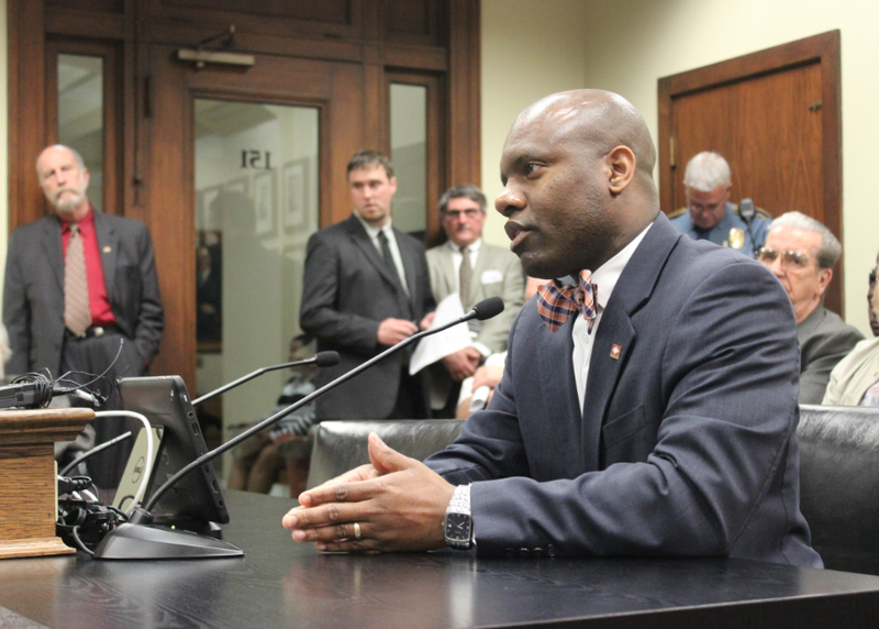 Rep. Frederick J Love, D-Little Rock, presents House Bill 1119 Wednesday.