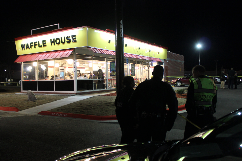 Shooting at Waffle House lot critically injures man