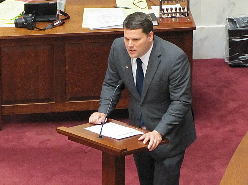 Sen. Bart Hester, R-Cave Springs, in the Arkansas Senate.