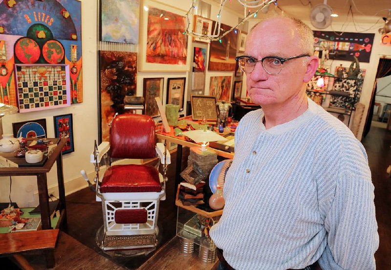 Chroma Gallery owner Robert Reep. His favorite space is in his Hercules chair.
