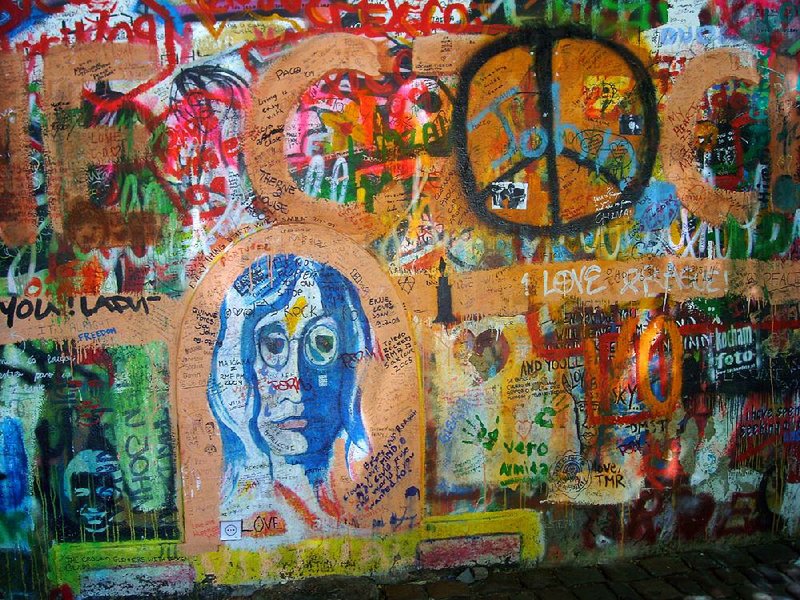 Prague’s colorful Lennon Wall has been an offbeat destination since John Lennon’s murder in 1980. 