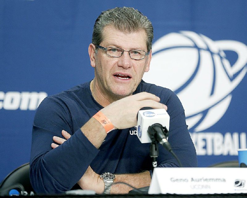 Connecticut Coach Geno Auriemma called men’s college basketball “a joke” during a Wednesday conference call and said it “is so far behind the times, it’s unbelievable.”