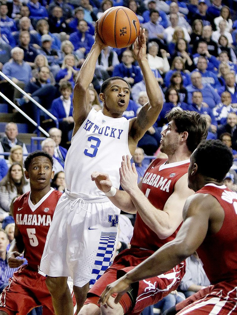 At 5-9, point guard Tyler Ulis, usually the smallest player on the floor for Kentucky, has been a large force for the Wildcats. “I like to lead,” he said.