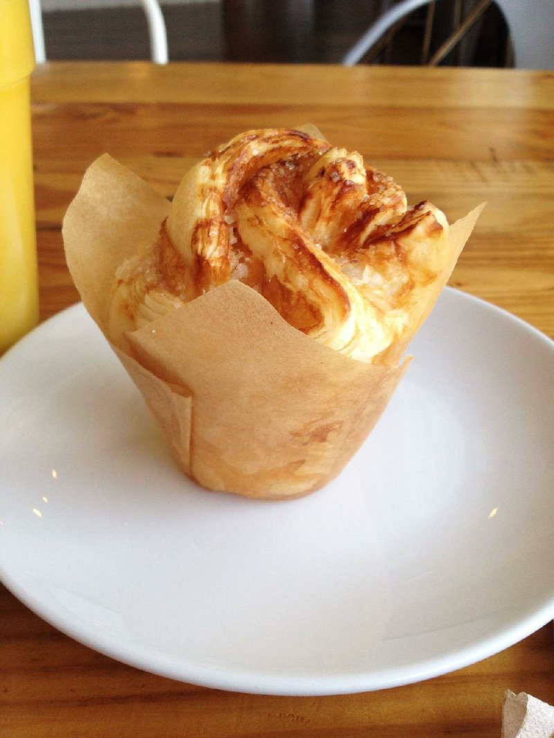 Hillcrest’s Mylo Coffee Co. is selling coffee, tea and pastries, including the popular kouign-amann, at a mobile cart downtown in preparation of its second location opening at Capitol Avenue and Center Street. 