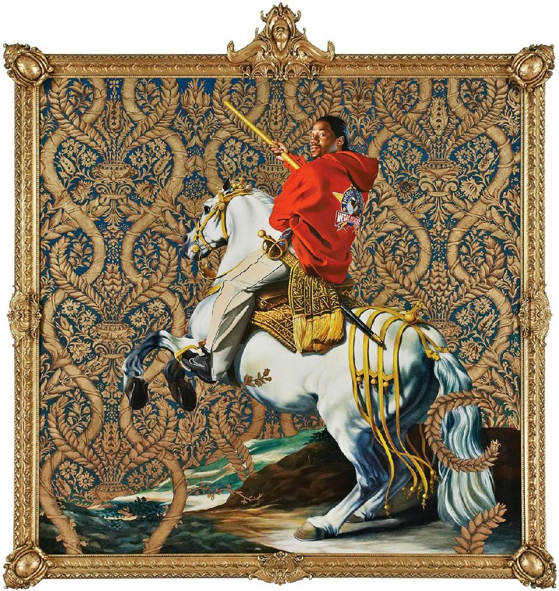 Kehinde Wiley draws upon art history for inspiration in his contemporary urban portraits. This work, Equestrian Portrait of the Count Duke Olivares, taps a 1634 work by Diego Velazquez. 