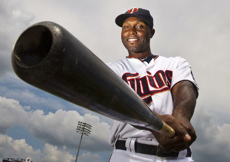 Minnesota Twins outfielder Torii Hunter at spring training in Fort Myers, Fl. 

