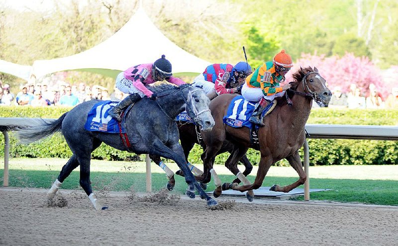 Include Betty (11), with jockey Rosemary Homeister aboard, holds off Oceanwave (10) and Achiever’s Legacy (8) to win the $400,000 Fantasy Stakes on Saturday at Oaklawn Park in Hot Springs. Oceanwave, with jockey Ramon Vazquez up, was second, followed by Achiever’s Legacy and Joseph Rocco Jr. The Racing Festival of the South resumes Wednesday with the Carousel Stakes.