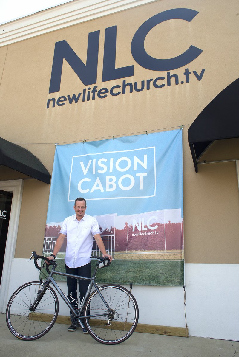 New Life Church-Cabot currently meets in a refurbished warehouse, but the church is planning a new building to accomodate the church’s recent growth. Pastor James Bennett said he was trying to think of a creative way to help raise money, and he decided on a cycling campaign, during which he will ride his bike 420 miles across the state to raise funds.