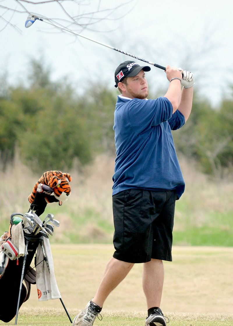 Courtesy of Henderson State University John Brown University golfer Tommy Wright shot a two-day total of 170 at the Bear State Bank Invitational last week at Big Creek Country Club in Mountain Home.