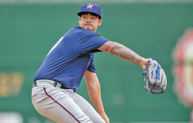 NWA Democrat-Gazette/JASON IVESTON Brandon Finnegan will begin the season at Northwest Arkansas after pitching in the World Series with Kansas City last year. Finnegan will work as a starter after appearing as a reliever with the Royals.