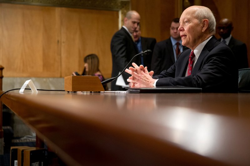 Internal Revenue Service (IRS)  Commissioner John Koskinen testifies on Capitol Hill in Washington, Wednesday, April 15, 2015, before the Senate Homeland Security and Governmental Affairs Committee hearing to examine IRS challenges in implementing the Affordable Care Act. 