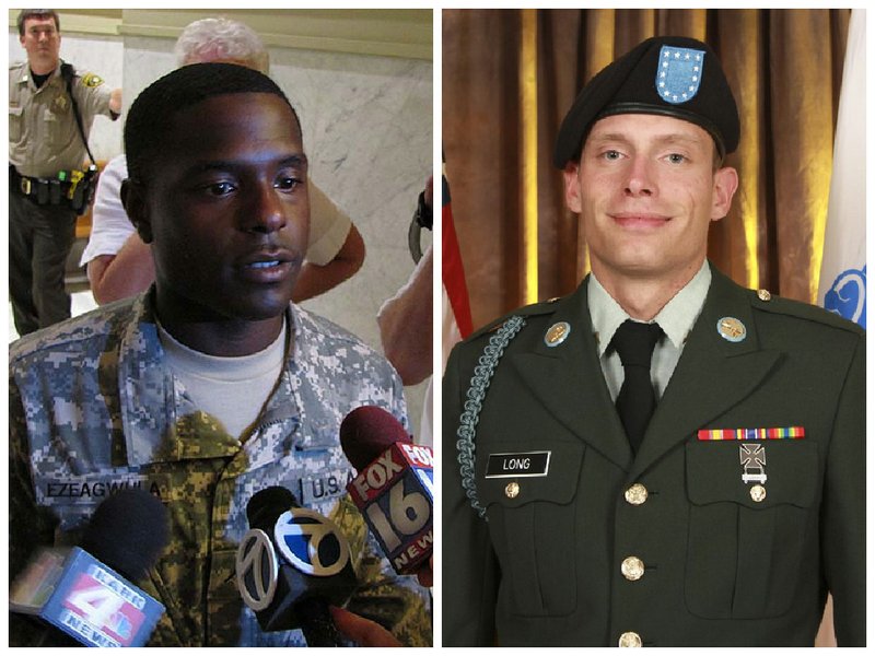 Pvt. Quinton Ezeagwula, left, and Pvt. William Long are seen in these file photos.