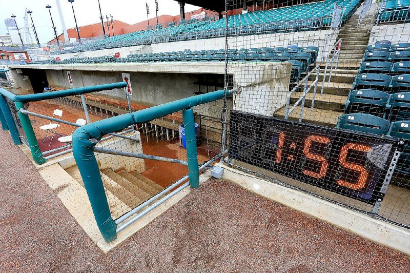 Three clocks like this have been put in Class AAA and AA stadiums as Minor League Baseball starts to monitor the pace of play in hopes of eliminating long pauses in the game.