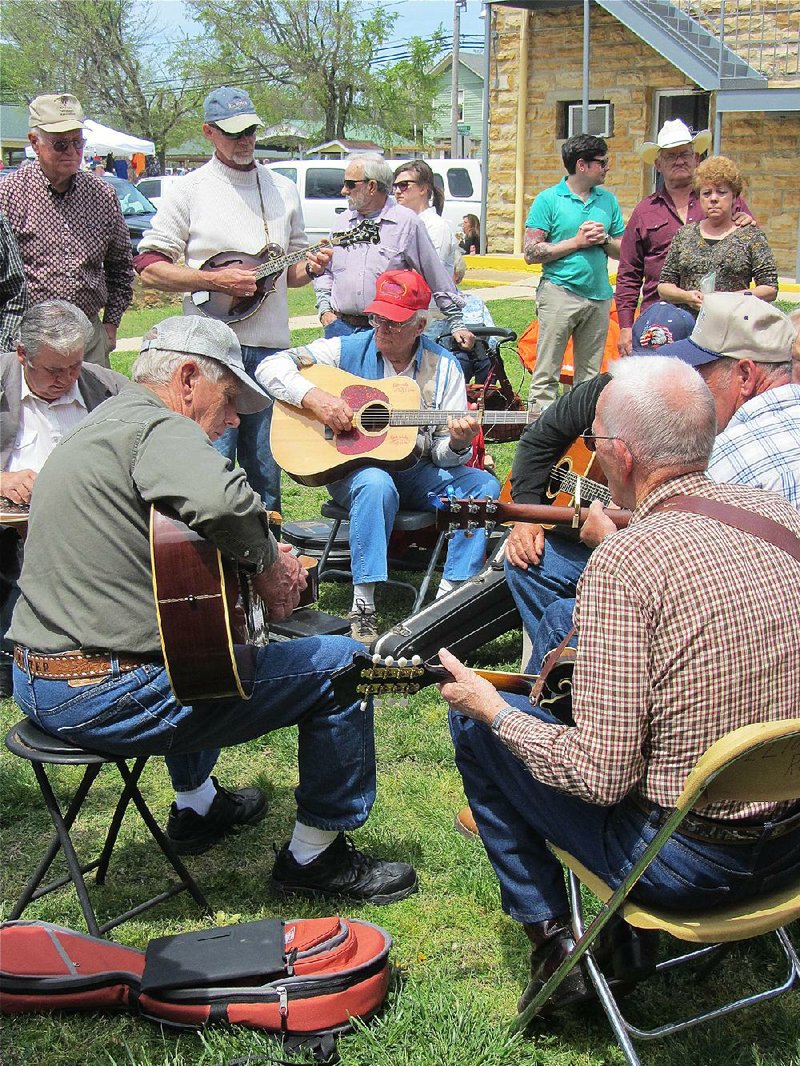 Music takes over downtown Mountain View during the Arkansas Folk Festival.