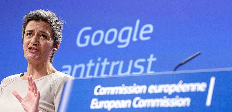 Margrethe Vestager, the European Union’s competition commissioner, said Wednesday in Brussels that Google “gives systematic favorable treatment” to businesses that are aligned with Google Shopping at the expense of other businesses in its general search results. 