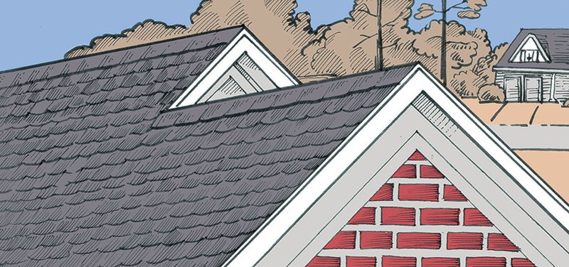 Arkansas Democrat-Gazette roof illustration.