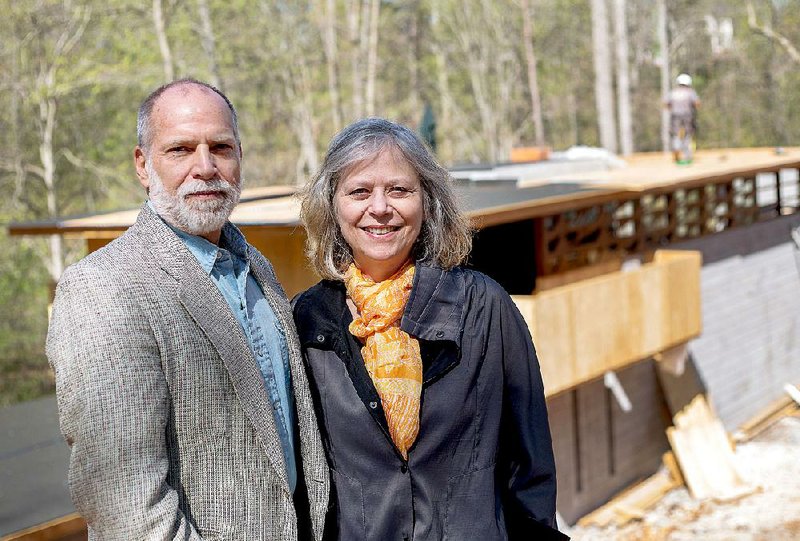 Lawrence and Sharon Tarantino say they are still emotionally attached to their former Frank Lloyd Wright-designed home, which they have visited at least four times since selling it to Crystal Bridges Museum of American Art in Bentonville. 