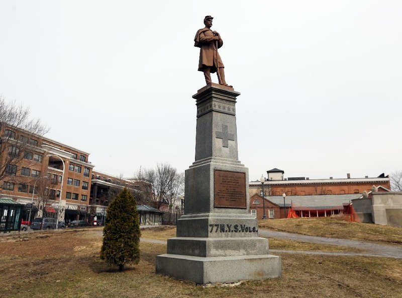 After the American Civil War, statues like this one in Congress Park in Saratoga Springs, N.Y., went up across the nation, honoring all of that war’s dead soldiers. “They’re not meant to represent one person or another,” one historian says. 