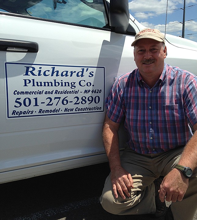 Submitted photo Richard Gilliam Jr., owner of Richard's Plumbing, is a master plumber with more than 25 years plumbing experience. Working many years for a large local plumbing company doing new residential, remodels, commercial, industrial plumbing, as well as service calls, has given him the knowledge and experience to handle plumbing jobs of any kind. "He is honest, reputable and always takes great care to do the job right," the press release said. For an "affordable job done right," call Richard's Plumbing at 501-276-2890.