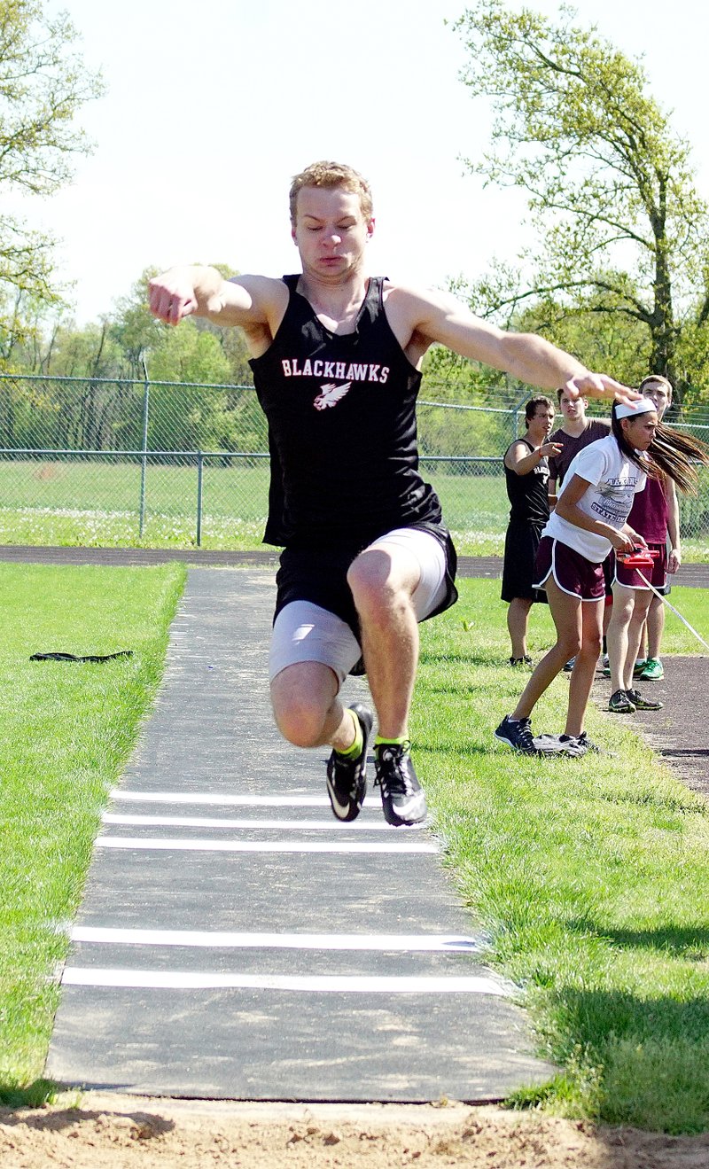Blackhawk junior Jarred Woollard jumped 16 feet 11 inhes in the boys&#8217; long jump to earn ninth place in the Pioneer Relays Thursday.