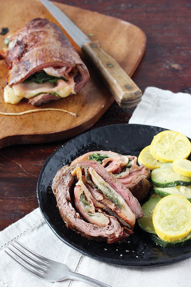 Balsamic-Marinated Stuffed Flank Steak