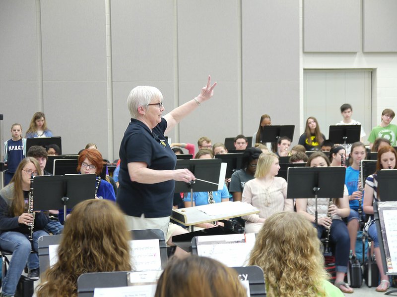 Cindy Burrow said that high school band rehearsals have always been a favorite part of her job. At the end of the 2014-15 school year, Burrow will retire from her post with Searcy Bands.