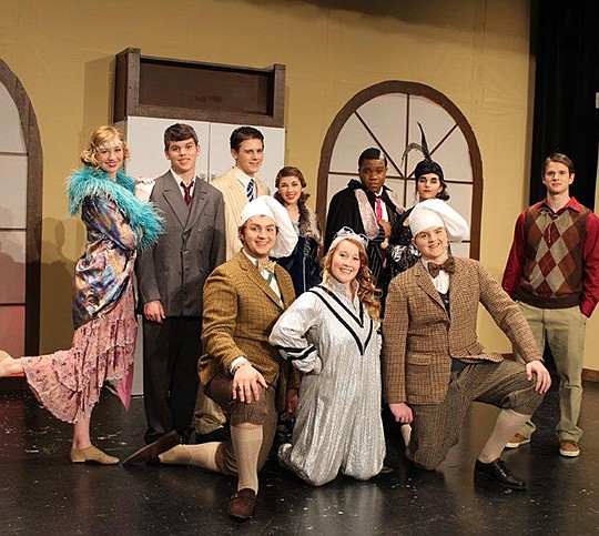 Submitted photo CENTER STAGE: Cast members of Lakeside High School's production of "The Drowsy Chaperone" stand on set. Performances will be at 7 p.m. today, Friday and Saturday at the school and all are open to the public.