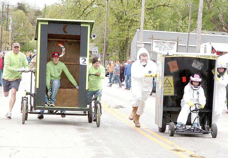 FILE PHOTO MCDONALD COUNTY PRESS The first annual outhouse race at the 2013 Old Timer&#8217;s Day was a big hit.