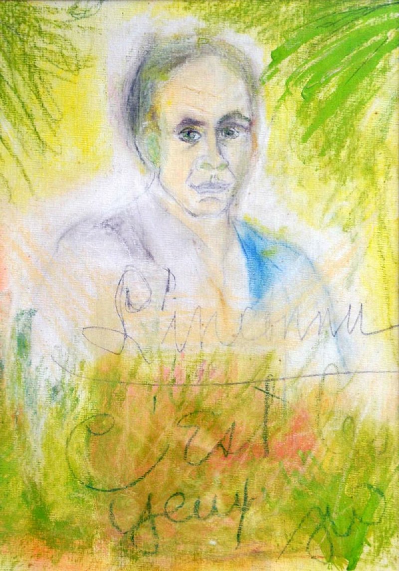 "L‚Äôinconnu: C‚Äôest les Yeux," 1981, Tennessee Williams (1911-1983), Pastel on Canvas Board
Courtesy of Key West Art and Historical Society and David Wolkowsky