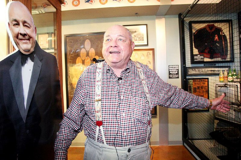 Arkansas Democrat-Gazette/RUSSELL POWELL 3-24-08
Arkansas Travelers CEO Bill Valentine talks about the new Travelers Baseball Museum during a press conference at Dickey Stephens Park Tuesday afternoon. 