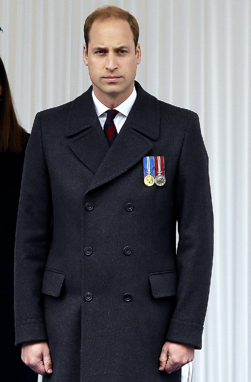 Britain's Prince William,  stands during a ceremony at the Cenotaph to commemorate ANZAC Day and the Centenary of the Gallipoli Campaign in Whitehall, London, Saturday, April 25, 2015. The ANZAC Day memorial Saturday marks the 100th anniversary of the 1915 Gallipoli landings, the first major military action fought by the Australian and New Zealand Army Corps during World War I. Prince William and his wife Kate Duchess of Cambridge are expecting the birth of their second child soon.  (AP Photo/Kirsty Wigglesworth)