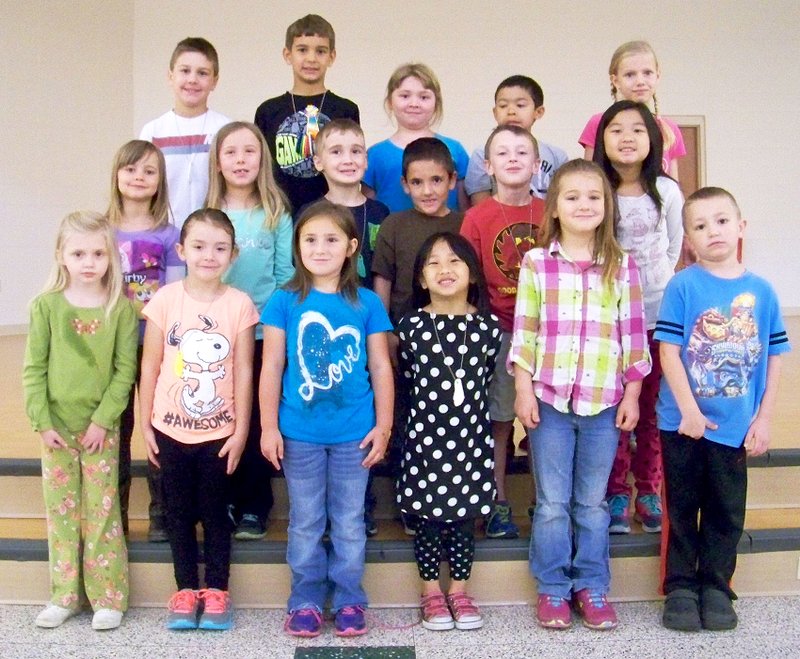 Submitted Photo The Shining Stars at Gentry Primary School for the week of April 24 are: Kindergarten &#8212; Ethan Buccellato, Temperance Goodhue, Alivia Vang, Aurea Gibson, Kailey Kollman and Madison Jones; First Grade &#8212; Natalie Hudson, Iris Still, Mason King, Hunter Wood, Aiden Blevins and Jazlyn Lor; and Second Grade &#8212; Aiden Bolinger, Garrett Jech, Emily Skaggs, Jesse Dominguez, Jennifer Montes and Elizabeth McMullan.
