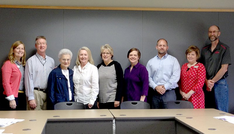 Photo submitted Scholarship board members include Lisa Harris, Brian Lamb, Rebecca Bergen, Linda Brown, Lesa Eaves, Patti Eiland, Jason Jones, Dindy Seliga and Steve Stinnett. Not pictured is board member Danny Wasson