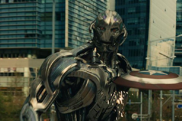 Ultron (in a motion-capture performance by James Spader) is a sentient robot who believes that, to save the Earth, he must eradicate humanity in Joss Whedon’s The Avengers: Age of Ultron.