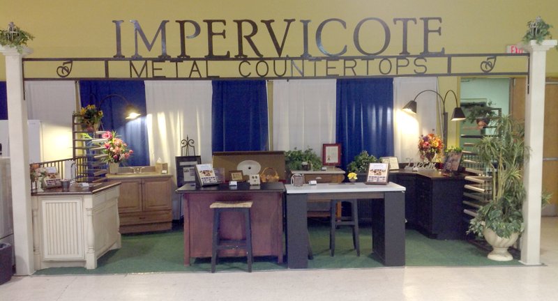 Submitted photo Impervicote metal countertops were displayed in this booth at a home show.