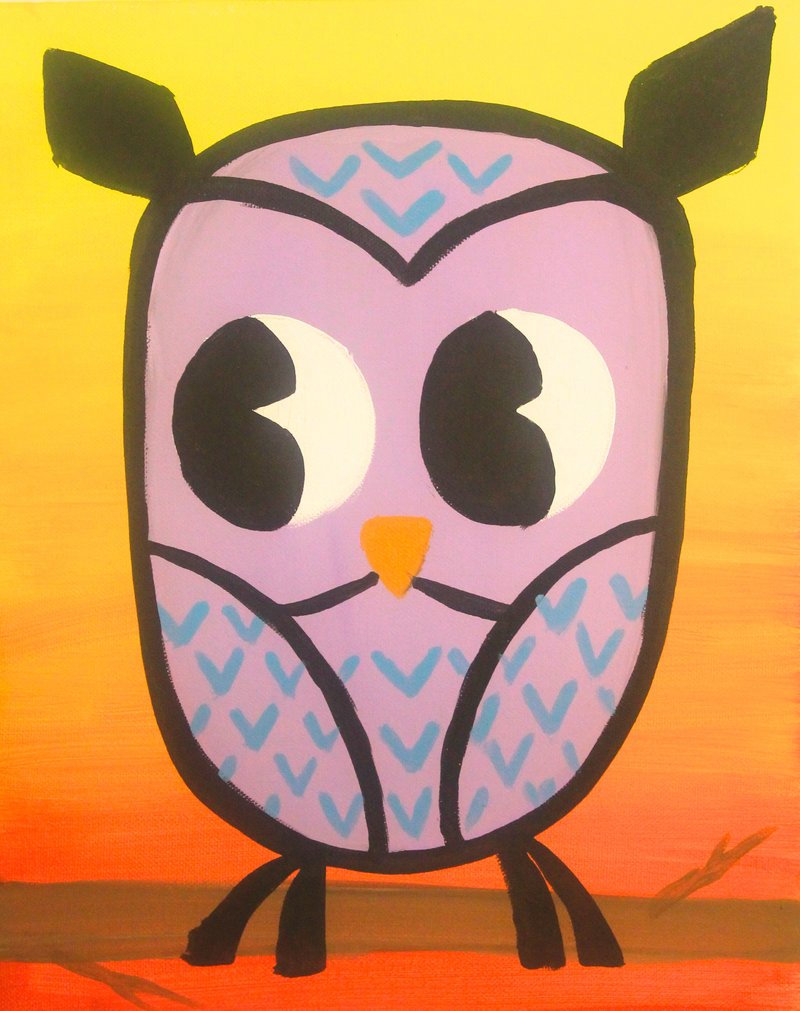 Students at the Kids’ Paint Night will create a painting like the one shown above under the guidance of instructor Morgan Gurke.