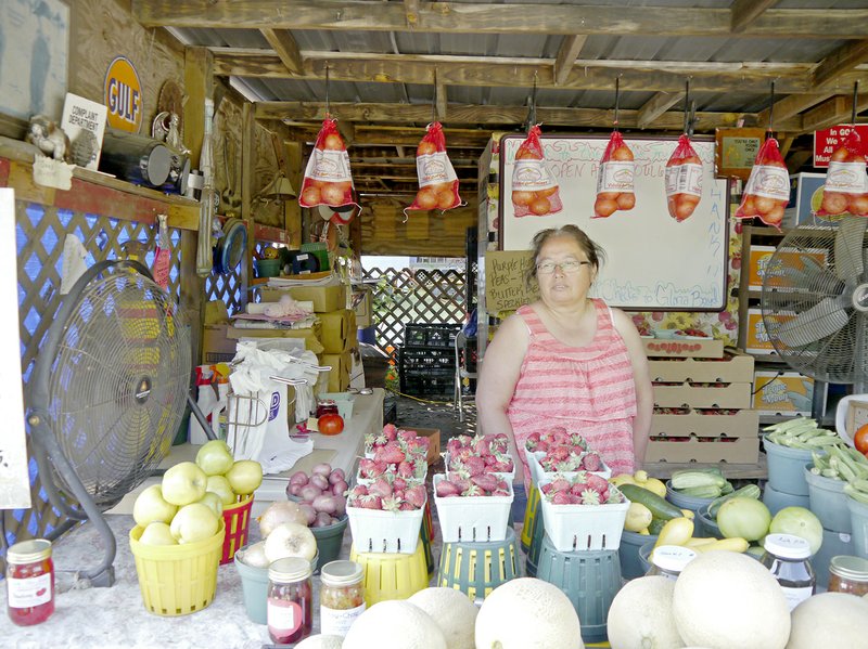 “The Little Fruit Stand” on Highway 367 between Judsonia and Bald Knob is a popular spot for passersby to find locally grown strawberries, said Gloria Boyd, the stand’s proprietor. 