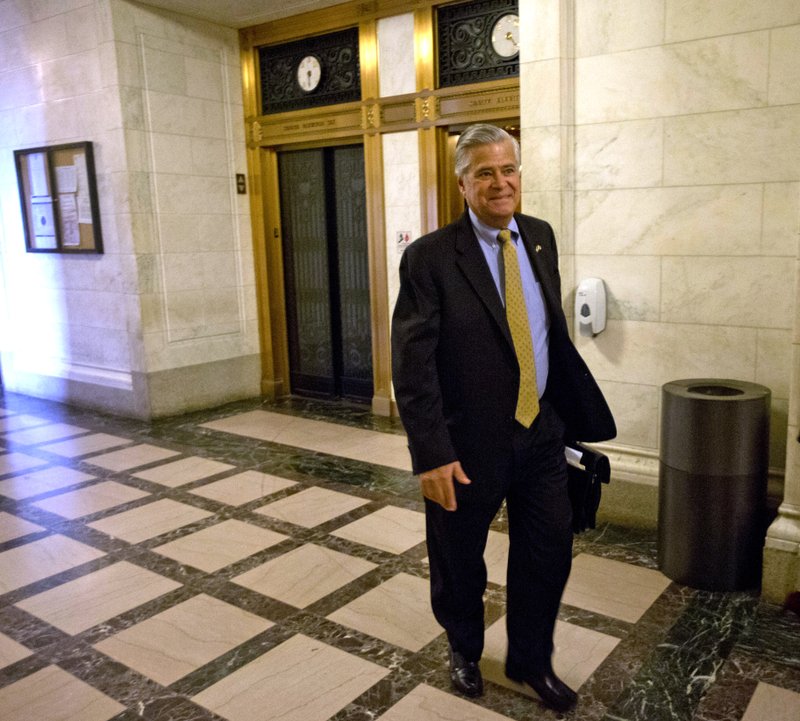 New York Senate Majority Leader Dean Skelos, R-Rockville Centre, arrives to his office at the Capitol on Monday, May 11, 2015, in Albany, N.Y.  Skelos could face a vote seeking his ouster if he refuses to step aside following his arrest last week on federal corruption charges. Skelos has so far rejected calls to resign from Democrats and a growing number of members from his own Republican Party.