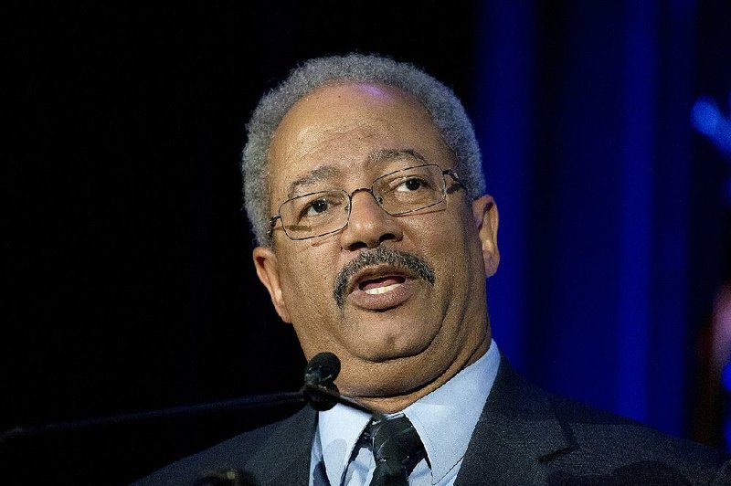 In this photo taken May 7, 2015, Rep. Chaka Fattah, D-Pa. speaks in Philadelphia. A powerful House committee is weighing legislation that would slash funds for Amtrak by 18 percent just hours after a deadly train crash in Philadelphia. 