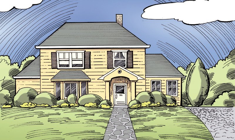 Arkansas Democrat-Gazette selling home illustration.