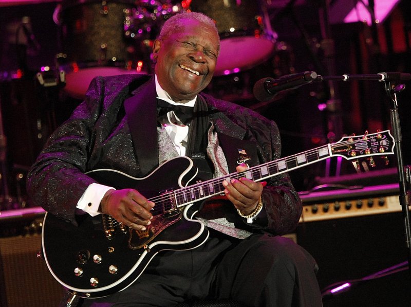  In this June 20, 2008 file photo, musician B.B. King performs at the opening night of the 87th season of the Hollywood Bowl in Los Angeles. King died Thursday, May 14, 2015, peacefully in his sleep at his Las Vegas home at age 89, his lawyer said. 