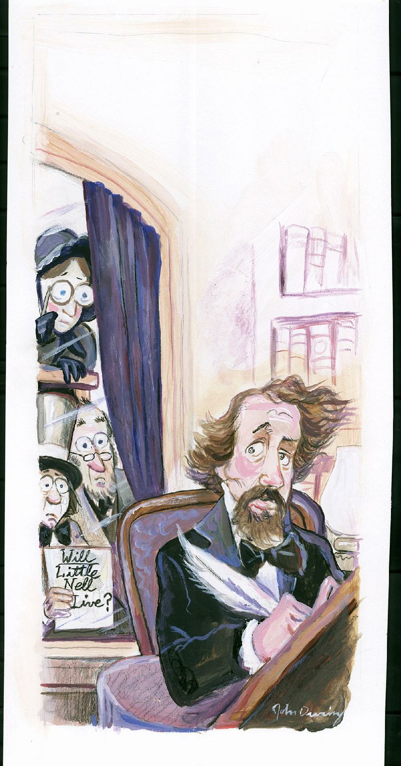 Arkansas Democrat-Gazette Charles Dickens illustration.