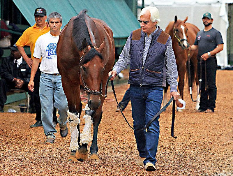 Hall of Fame trainer Bob Baffert (right) will get another chance at winning a Triple Crown when American Pharoah runs in the Belmont Stakes on June 6 in Elmont, N.Y.