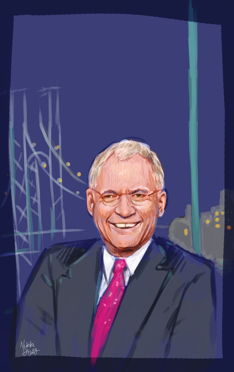 Arkansas Democrat-Gazette David Letterman illustration.