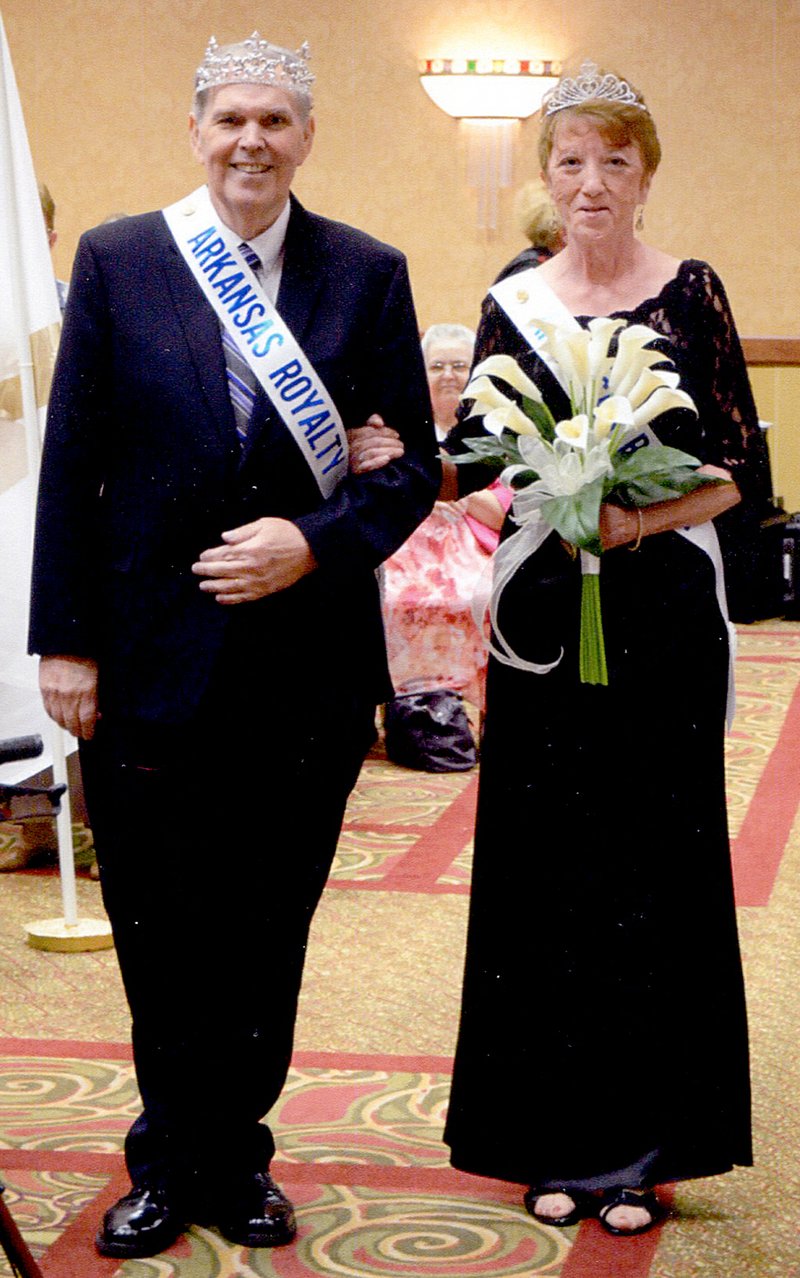 Submitted The Arkansas Tops King and Queen are Michael Patrick of Heber Springs and Ann Coghlan of Bella Vista. They met when they were crowned at the state recognition event in Rogers last month. Now Coghlan is sharing her story with other TOPS chapters around the state.
