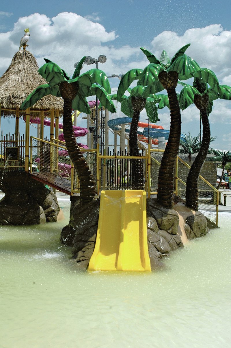 NWA Democrat-Gazette/KEVIN KINDER The new Parrot Island Waterpark opens Saturday in Ben Geren Park in Fort Smith.